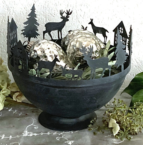 Große shabby amphore schale - große,