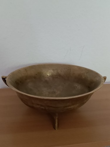 Große vintage bronzeschale - große,