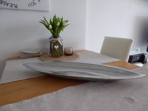 Große xxl deko schale silber - schale,