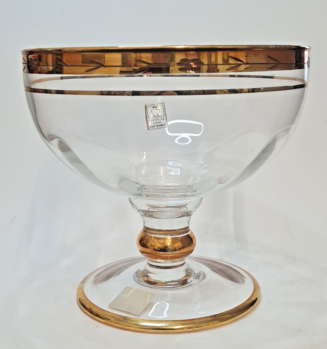 Vintage kristall pokalschale - vintage,