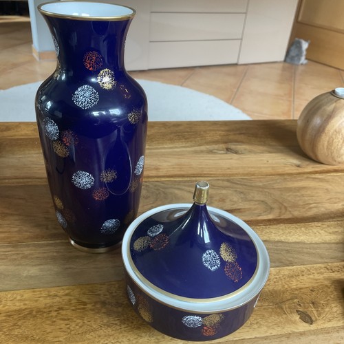 Kobalt blau vase - blau, groß