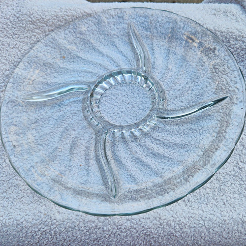 Runde glas servierschale groß - runde,