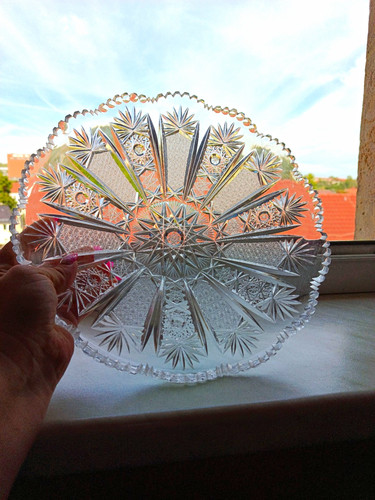 Bleikristall schale groß 30cm - groß,