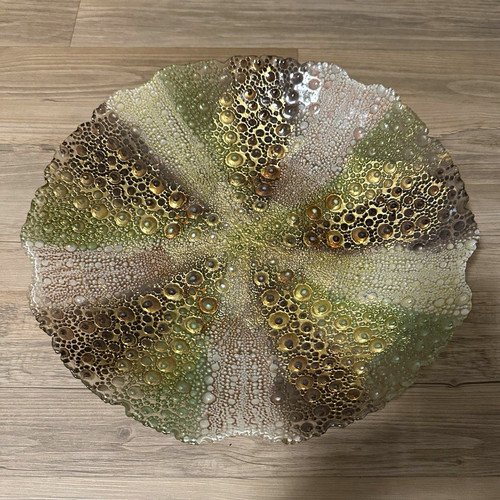 Große kunstglas schale 40cm - 40cm,